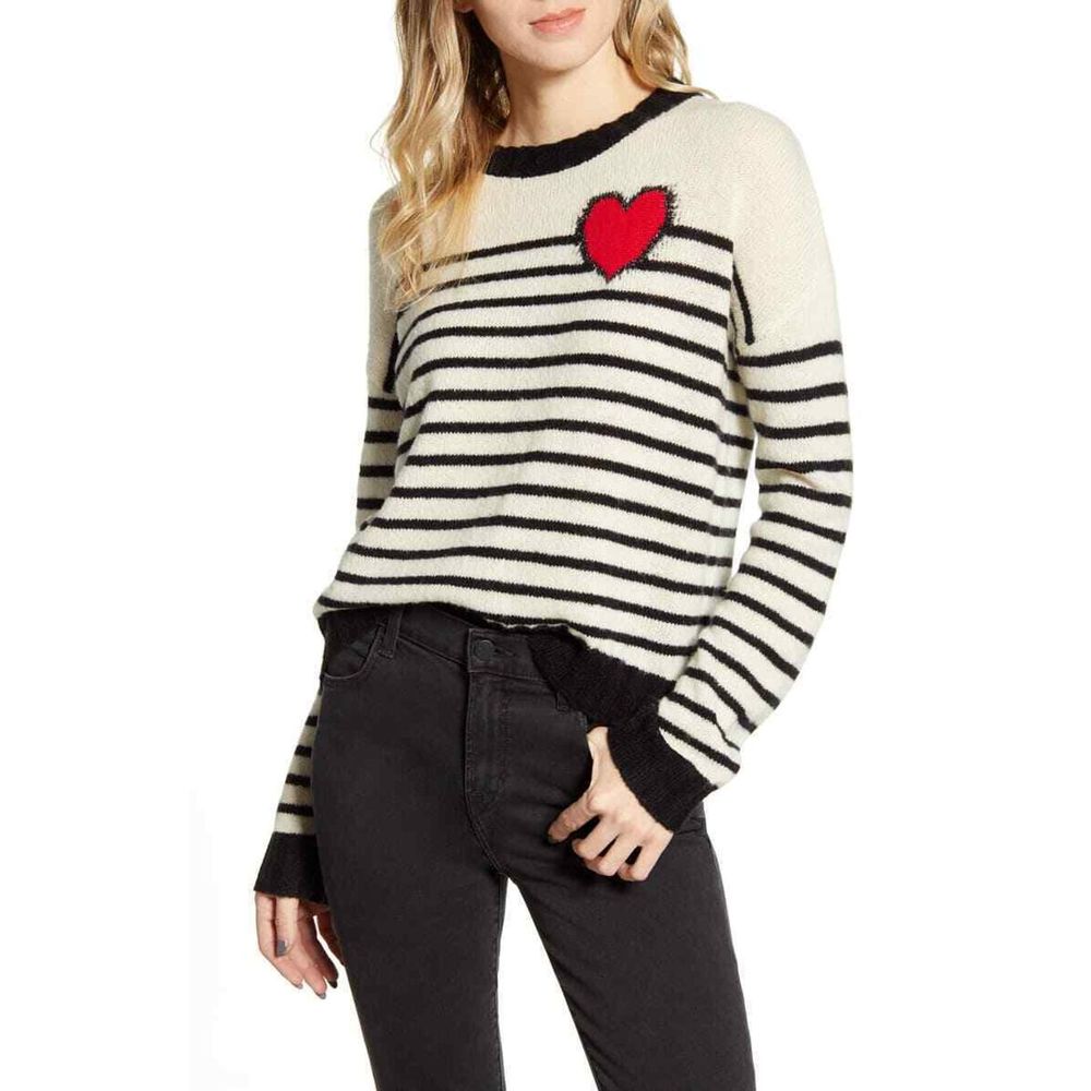 Rails Perci Bretton Heart Stripe Sweater